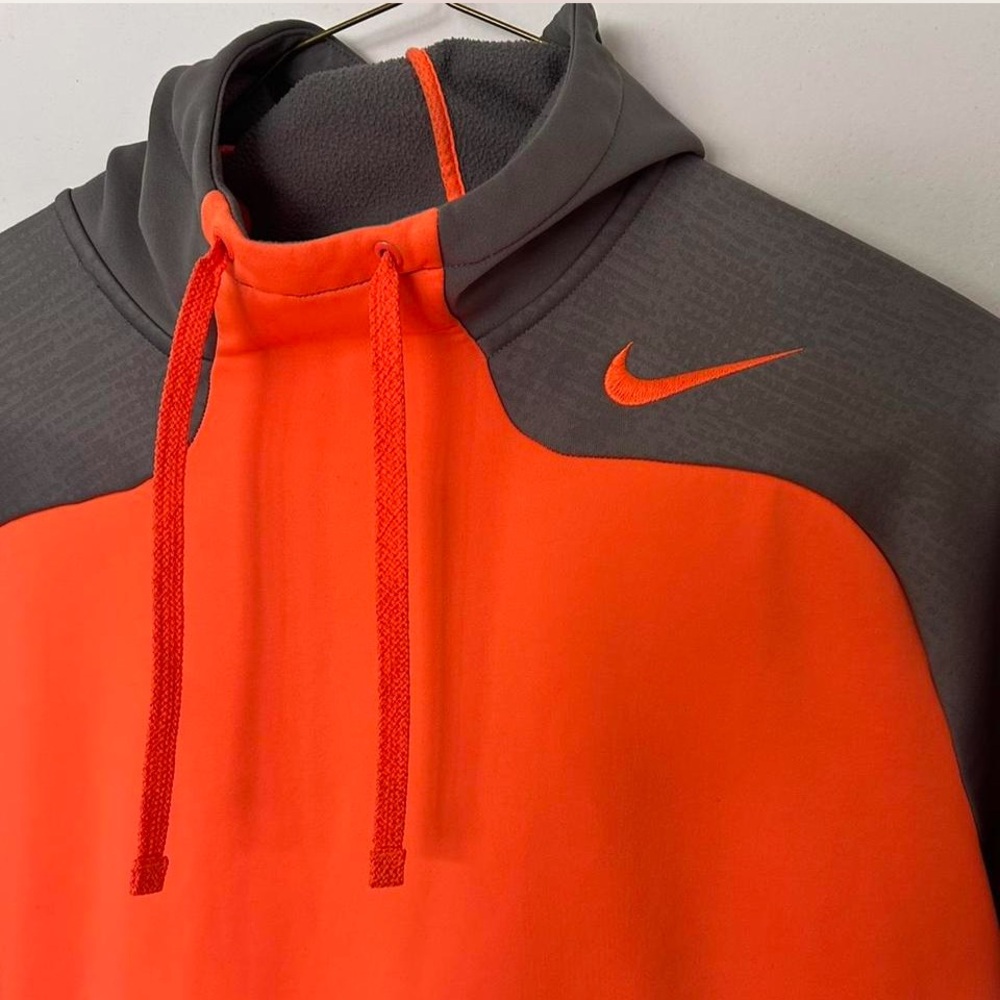 Nike Therma-Fit Hoodie. Orange & Gray. Men’s size XXL.